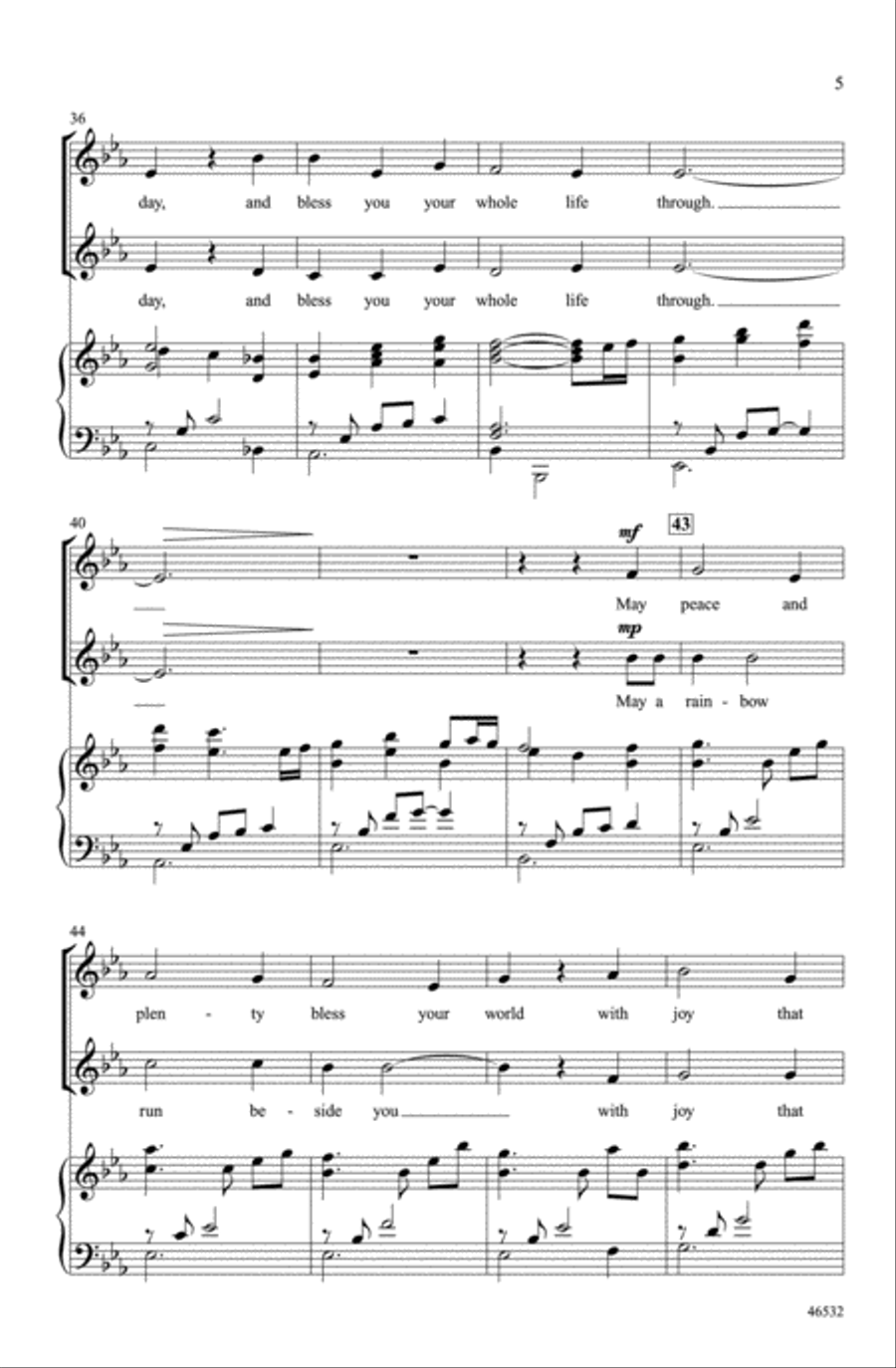 May a Rainbow Run Beside You Choir scores gallery preview page 4