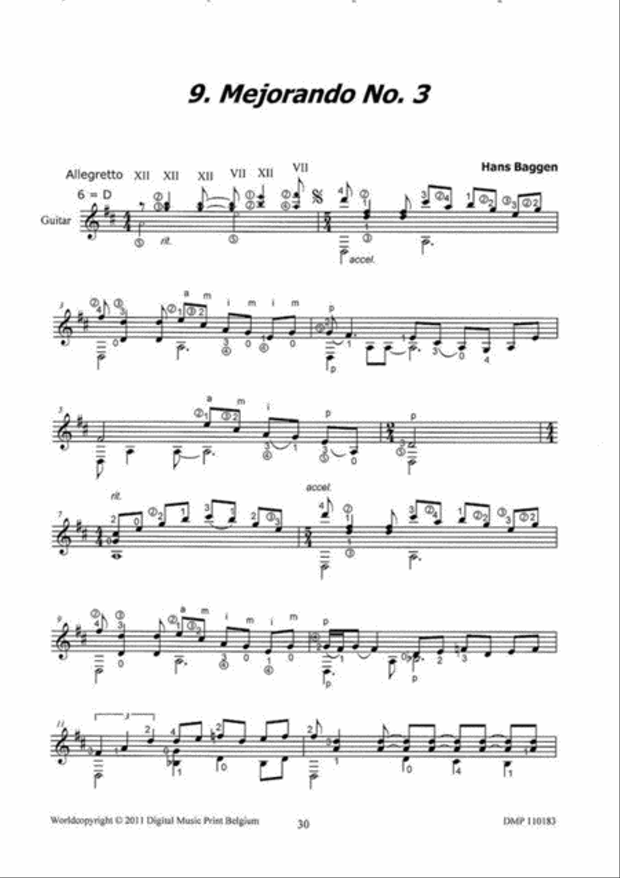 9 NarratIVe Pieces Classical Guitar scores gallery preview page 5