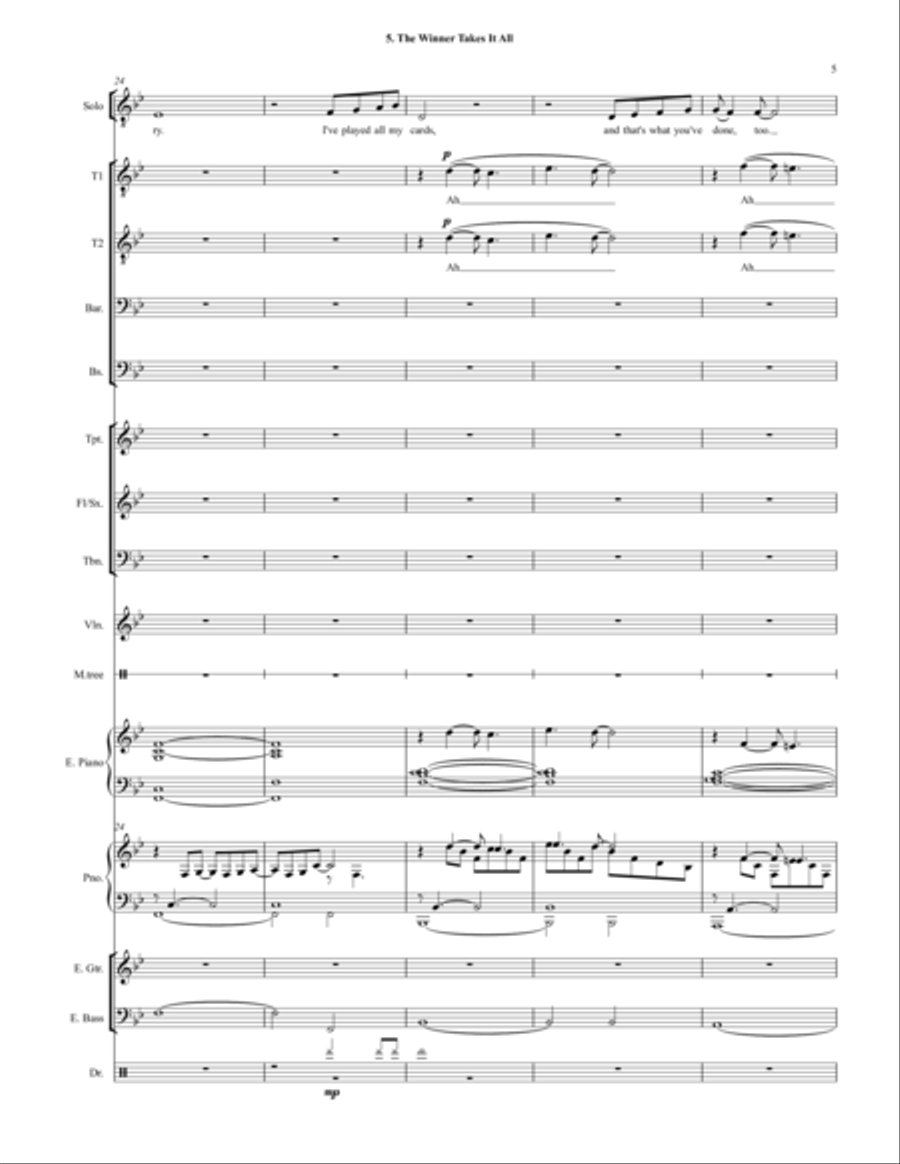 The Winner Takes It All Large Ensemble scores gallery preview page 5