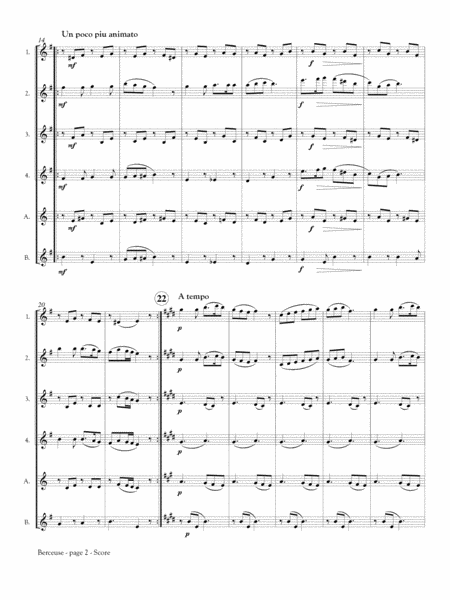 Berceuse, Op. 28, No. 1 for Flute Orchestra