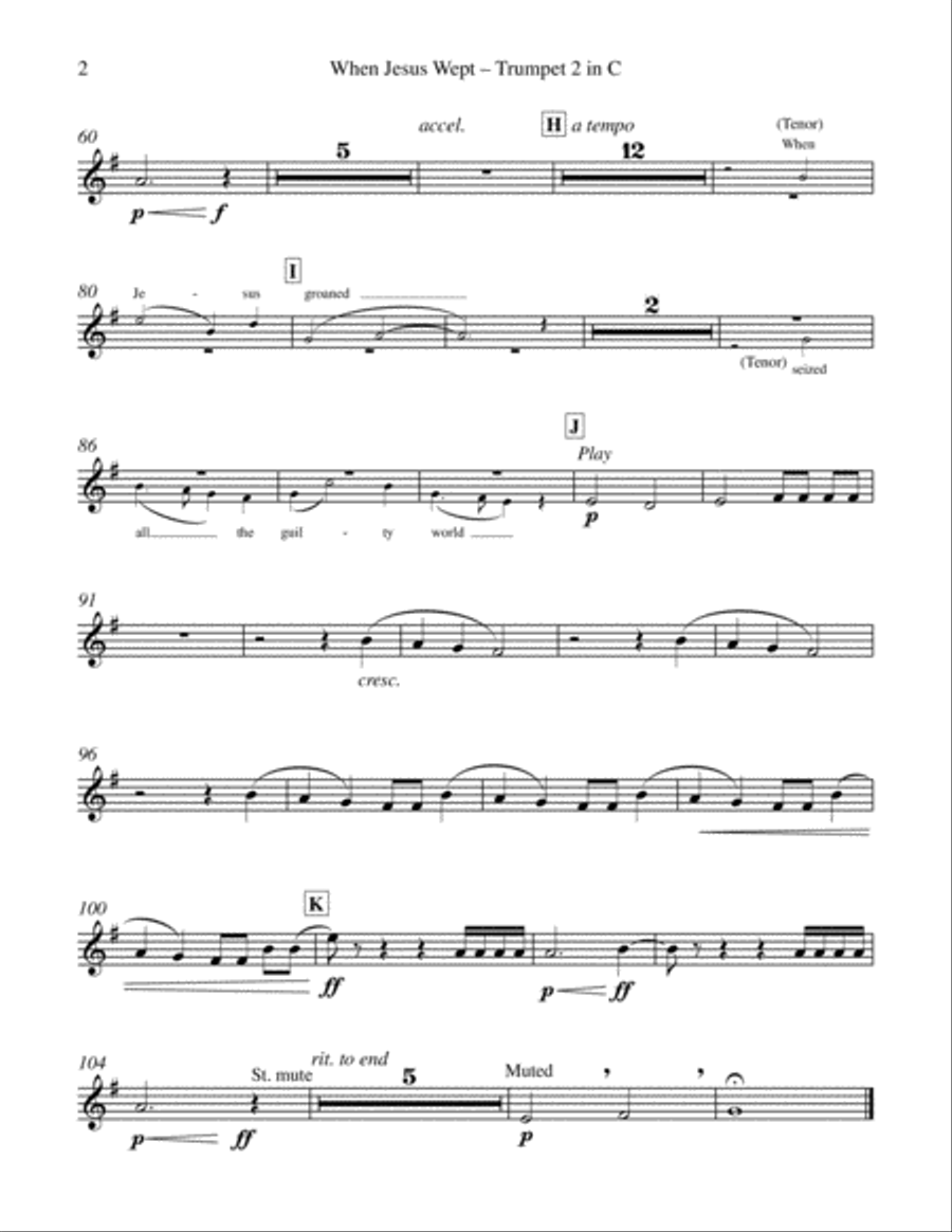 When Jesus Wept Choir scores gallery preview page 4