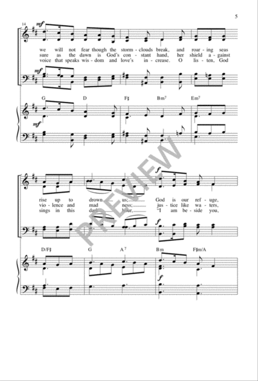 God Is Our Refuge, God Is Our Strength 4-Part scores gallery preview page 6