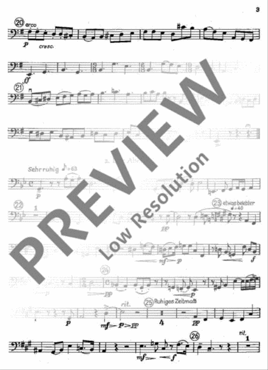 Frühlingserwarten Double Bass scores gallery preview page 4
