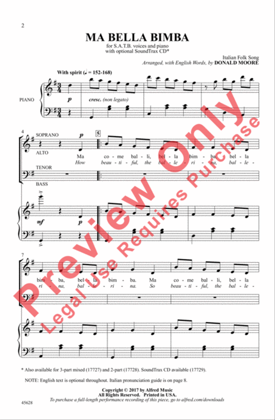 Ma Bella Bimba Ma Bella Bimba 4-Part scores gallery preview page 2