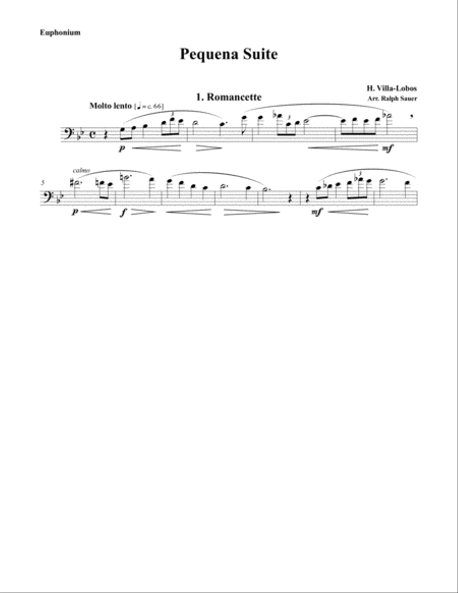 Pequena Suite for Euphonium and Piano Euphonium scores gallery preview page 3
