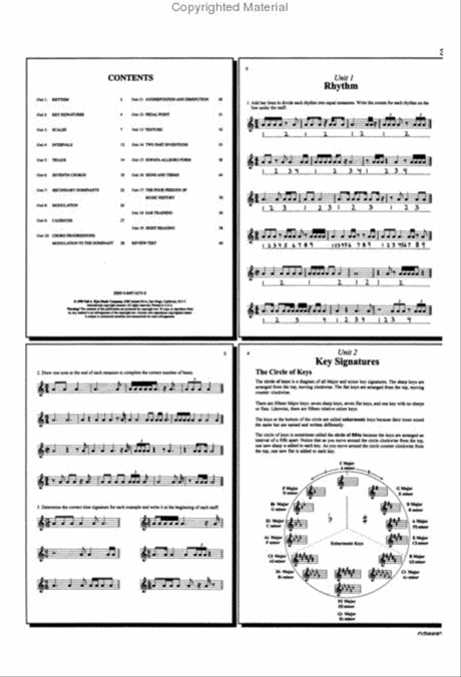 Fundamentals Of Piano Theory, Level 8 - Answer Book