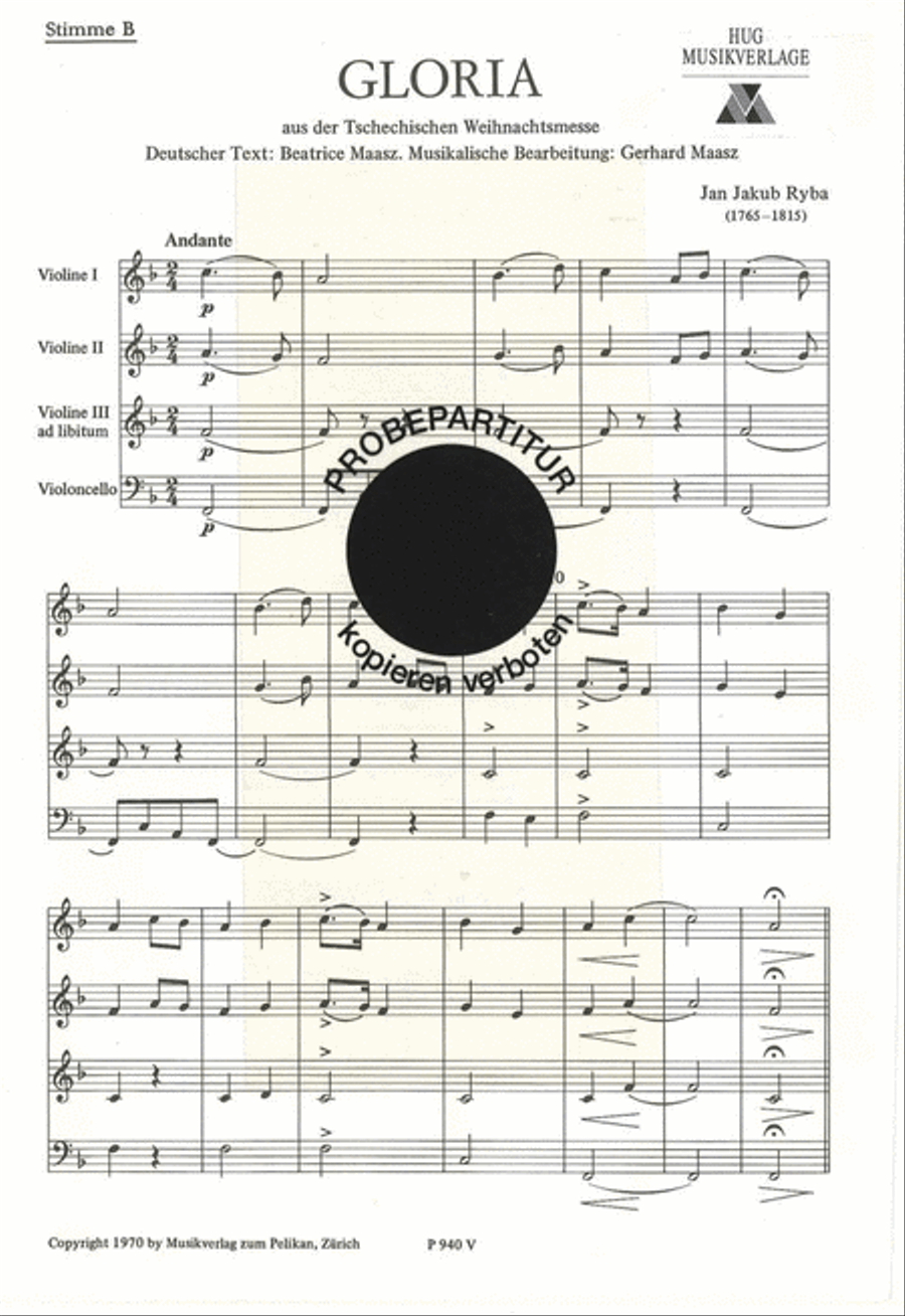 Gloria - Tschechische Weihnachtsmesse Choir scores gallery preview page 1