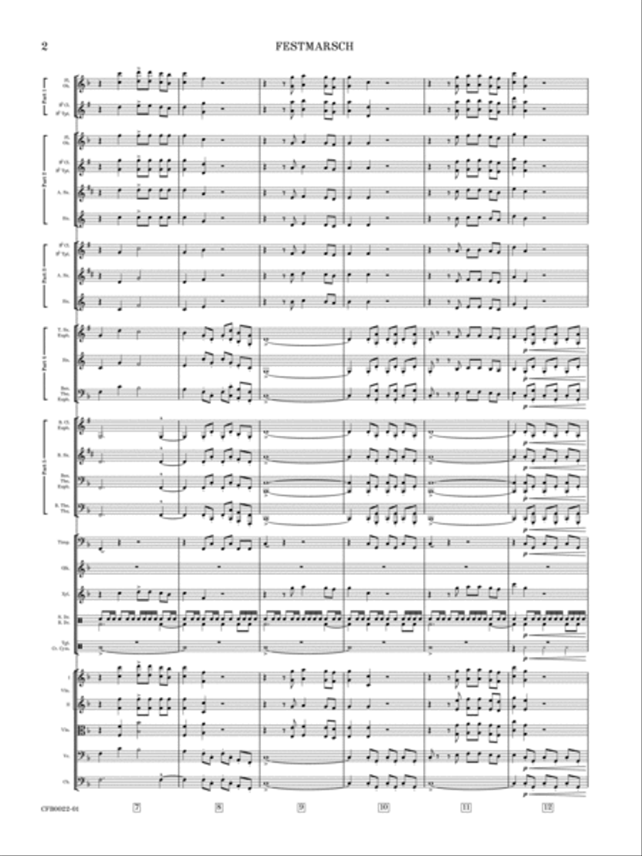 Festmarsch Festmarsch Concert Band scores gallery preview page 5