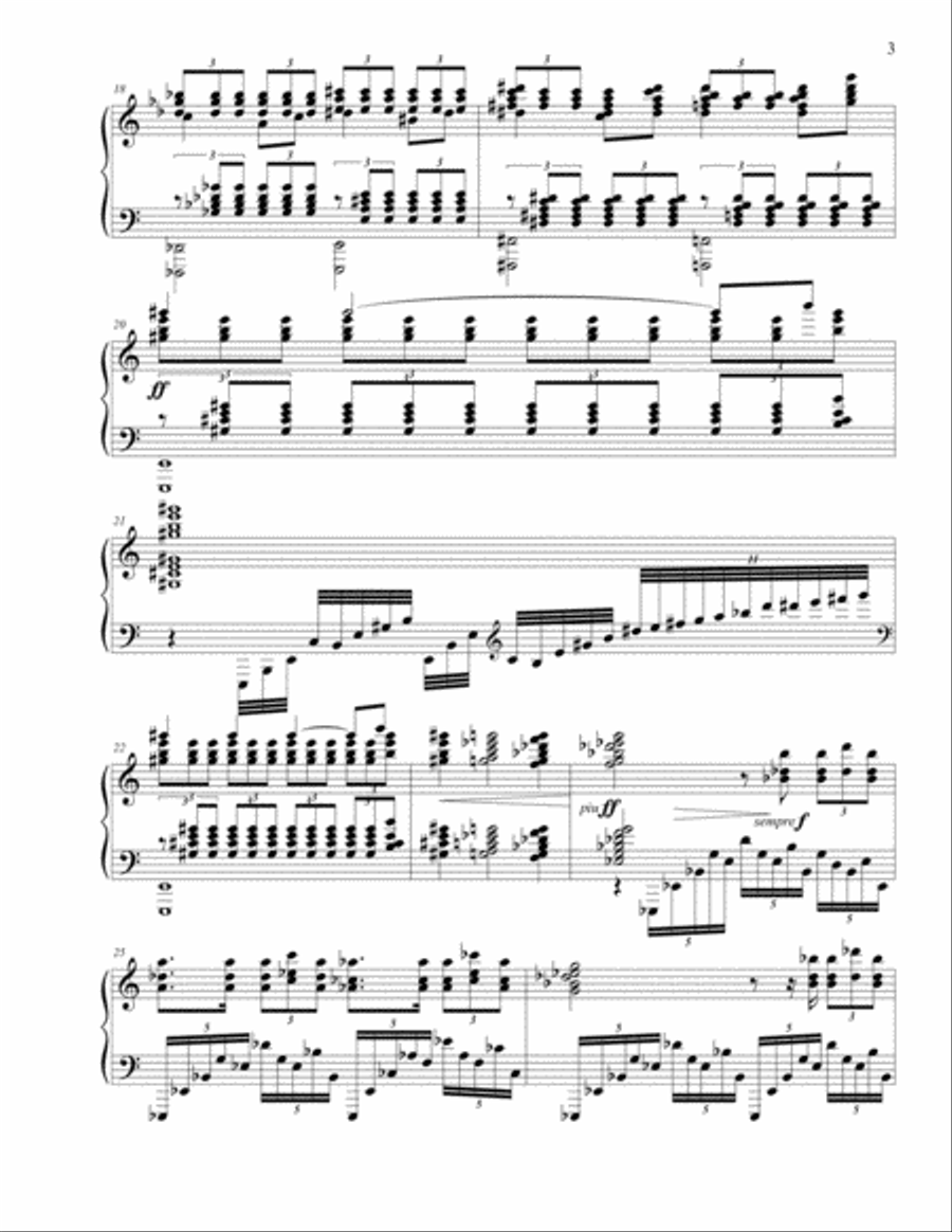 Andrew Cannestra - Three Preludes for solo piano Piano Solo scores gallery preview page 5