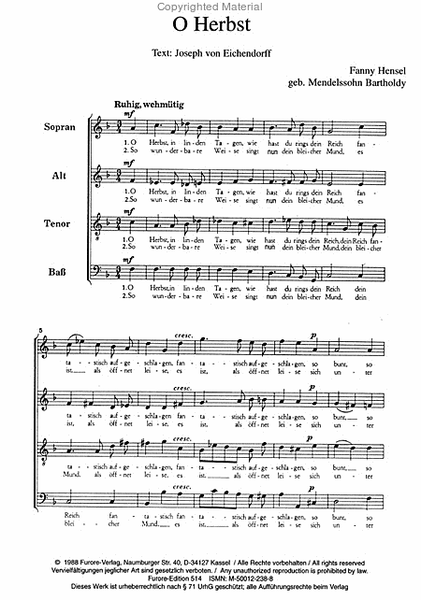 Weltliche a-cappella Chore von 1846 Vol. 5