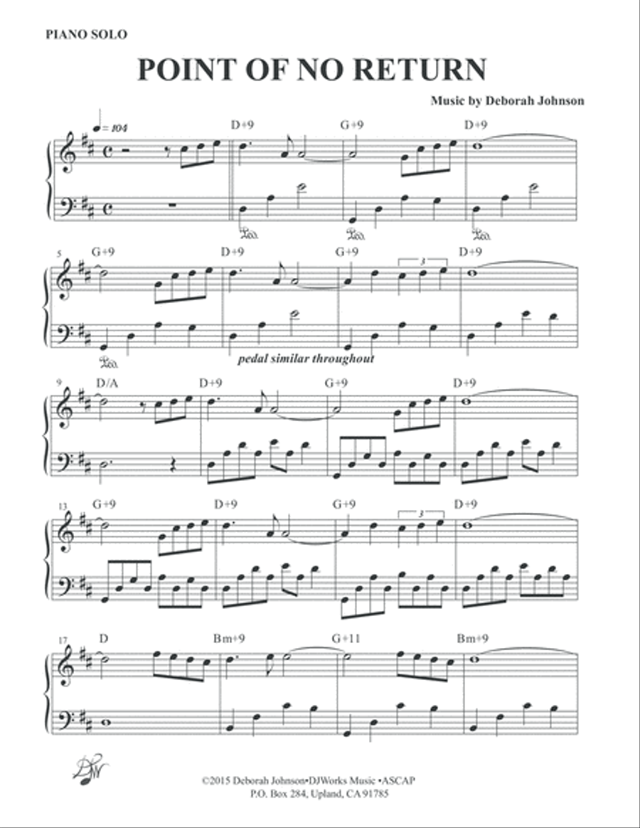 Point of No Return Piano Solo Guitar scores gallery preview page 2