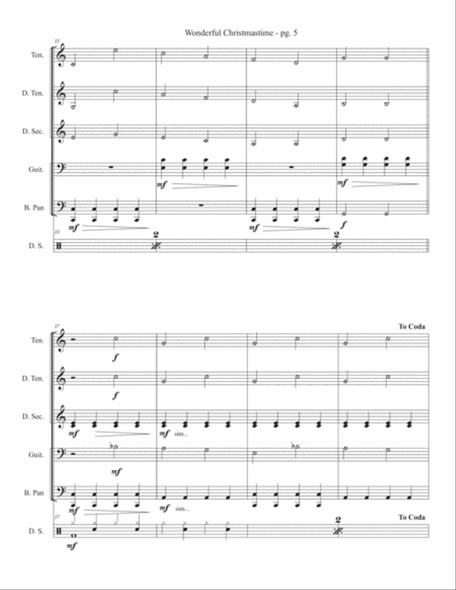 Wonderful Christmastime Wonderful Christmastime Percussion Ensemble scores gallery preview page 5