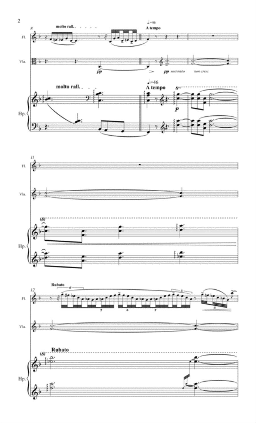 Debussy Trio for Flute, Viola & Harp Small Ensemble scores gallery preview page 3