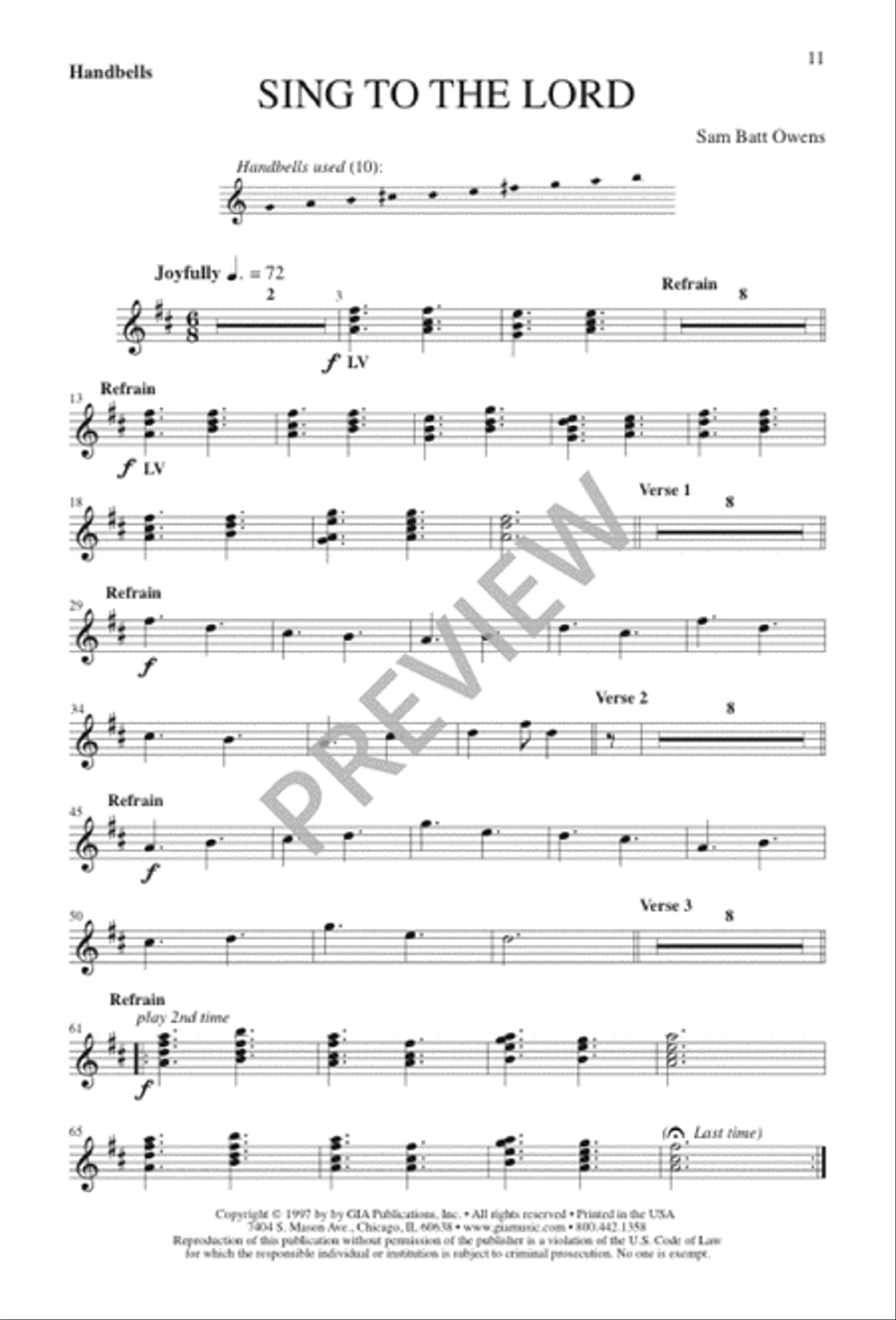 Sing to the Lord Unison Choir scores gallery preview page 10