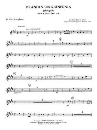 Book cover for Brandenburg Sinfonia: E-flat Alto Saxophone