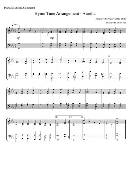 Hymn tune Aurelia By SS Wesley arr. David Catherwood image number null
