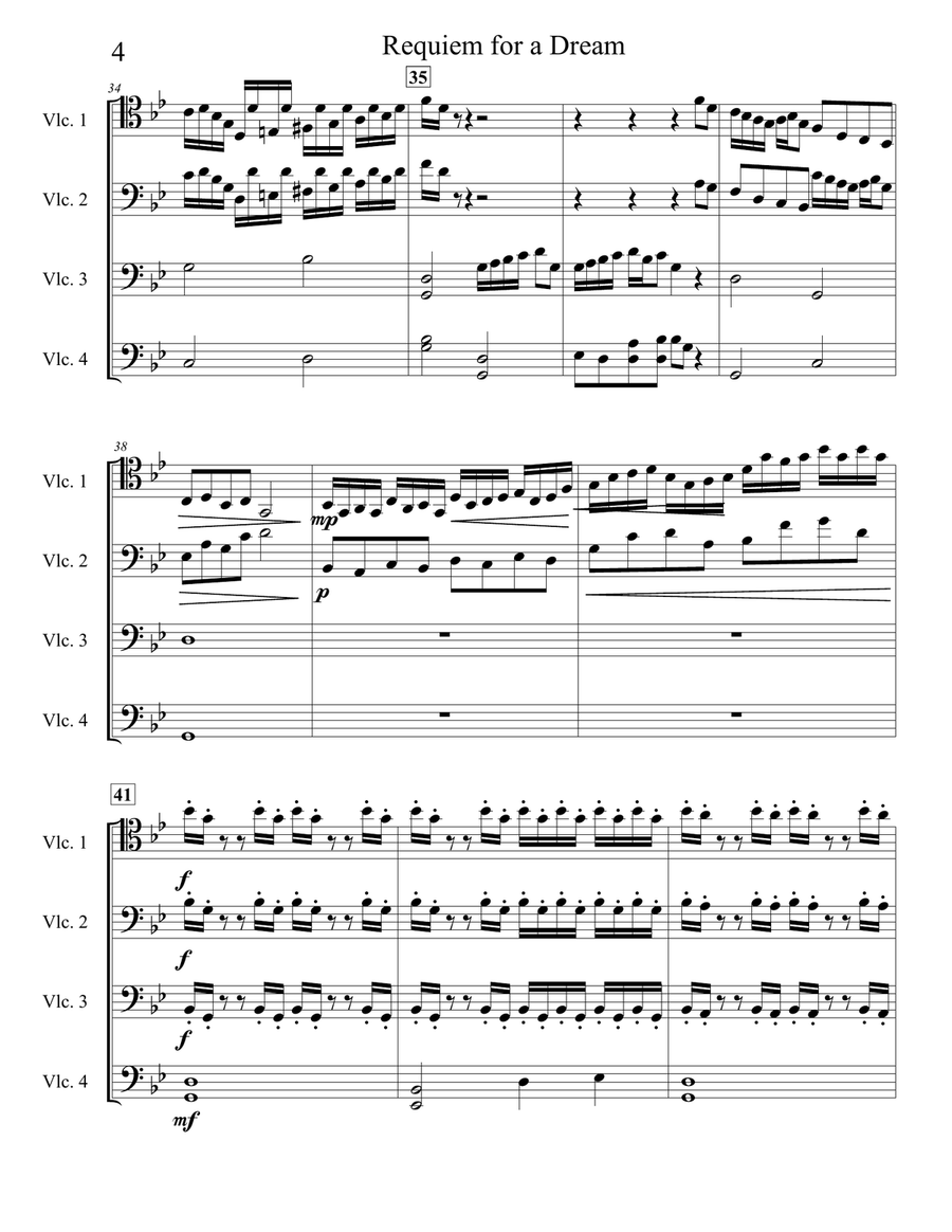 Requiem For A Dream Small Ensemble scores gallery preview page 4