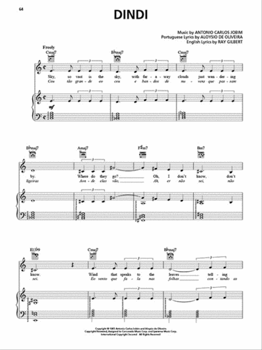 The Most Requested Bossa Nova & Samba Songs Piano, Vocal, Guitar scores gallery preview page 4