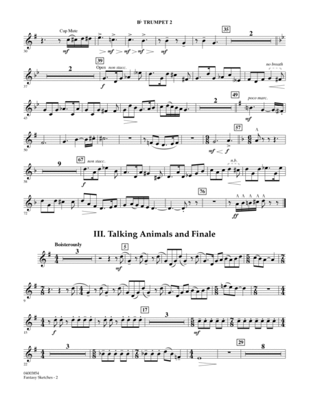 Fantasy Sketches - Bb Trumpet 2