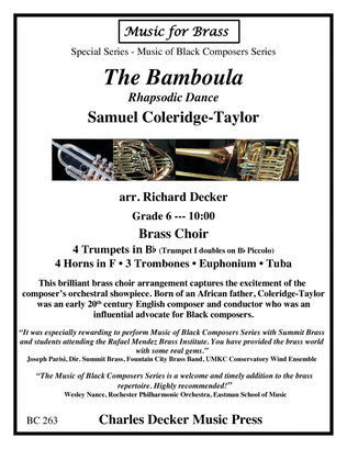 The Bamboula Rhapsodic Dance for Brass Choir