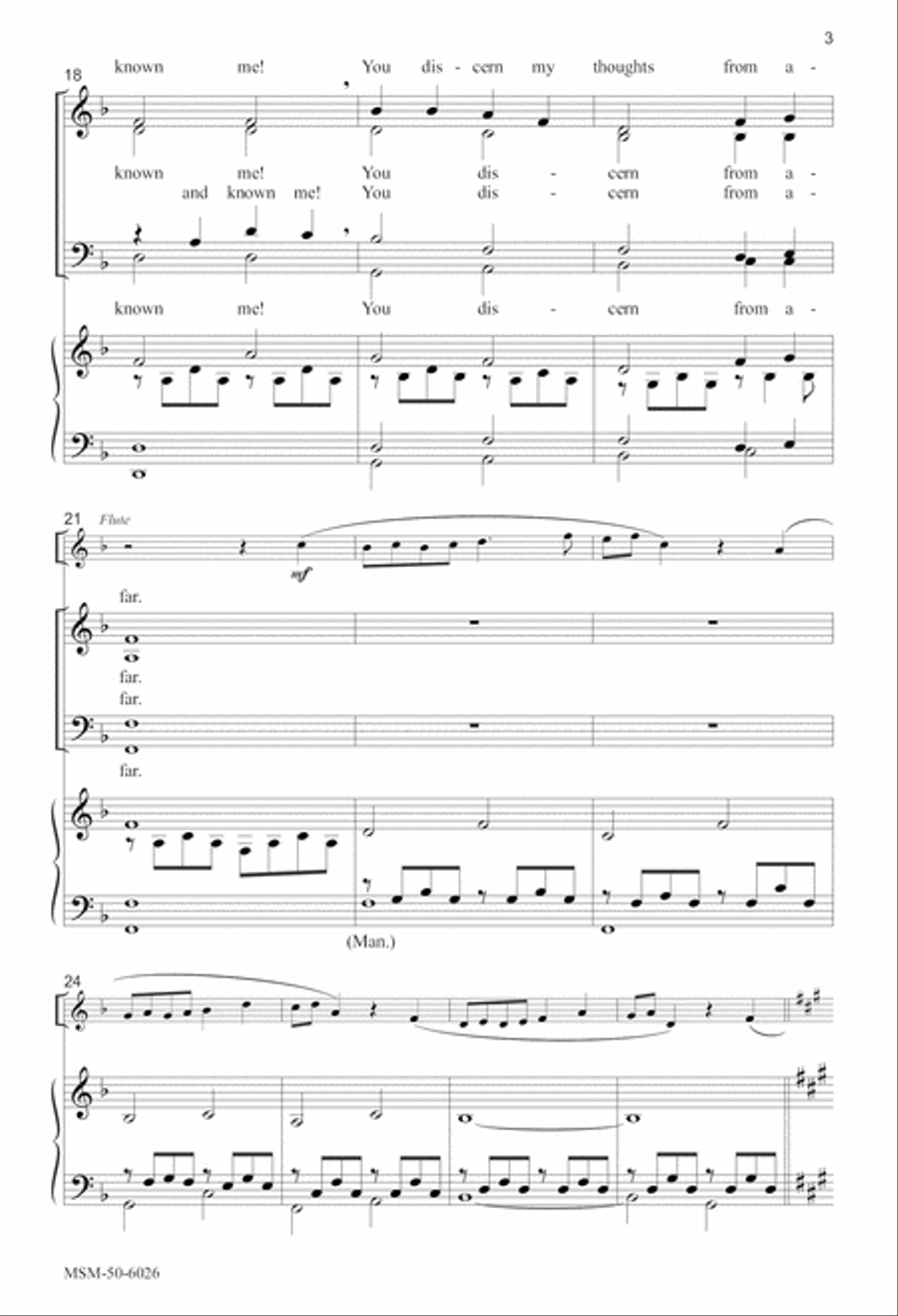 Lord, You Have Searched Me 4-Part scores gallery preview page 4