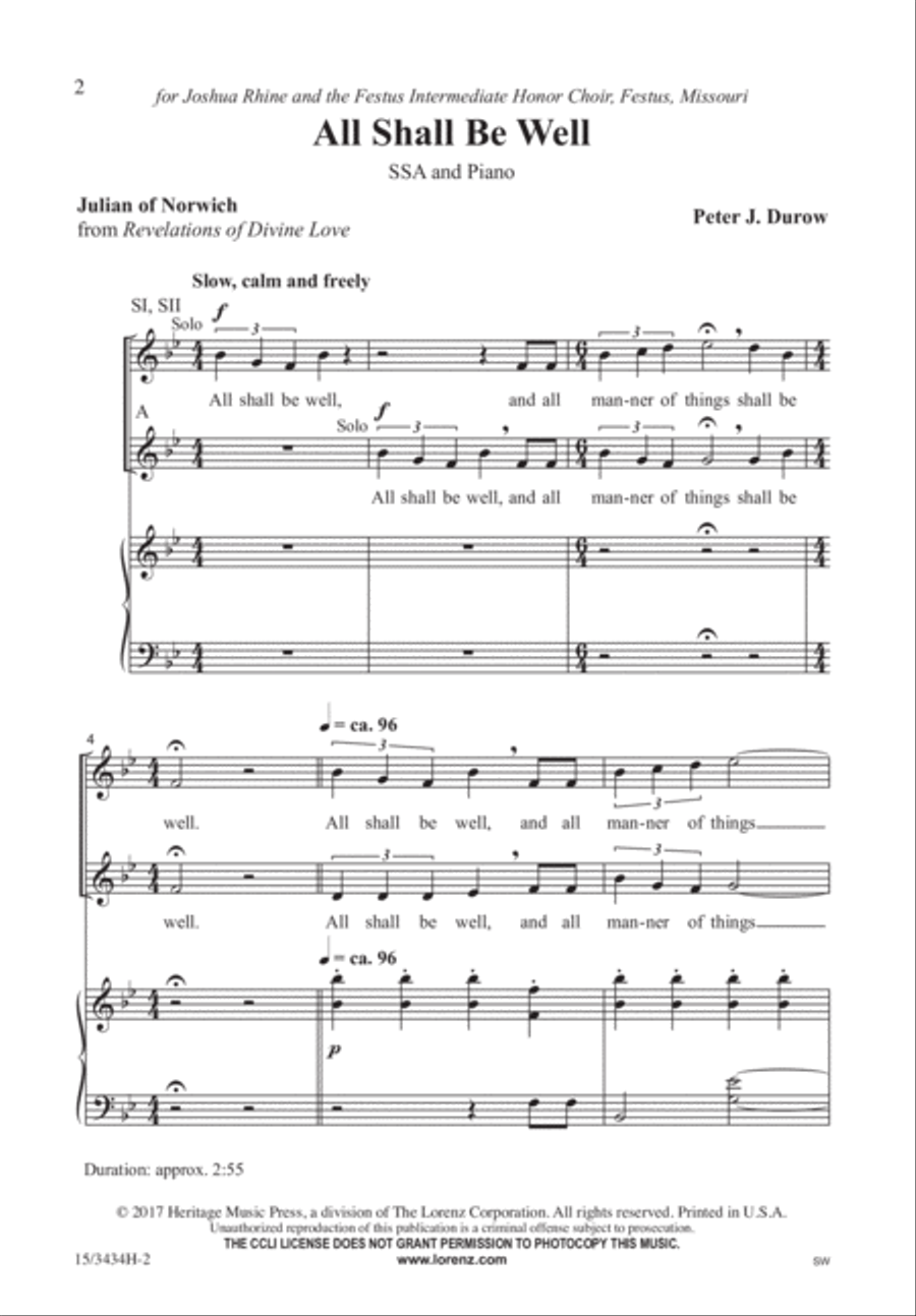 All Shall Be Well All Shall Be Well SSA scores gallery preview page 2