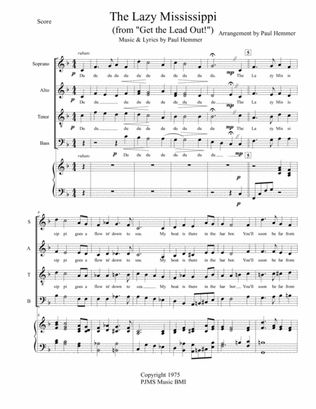 The Lazy MIssissippi SATB/Piano (from "Get the Lead Out!")