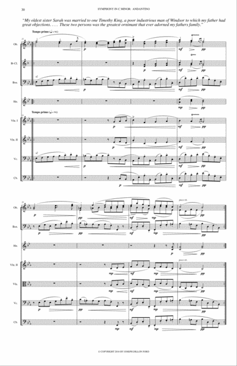 Symphony in C MINOR - The Fitch Symphony - 2nd movement (Andantino) Full Orchestra scores gallery preview page 4