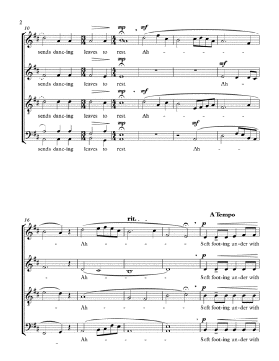 SATB - Fall 4-Part scores gallery preview page 2