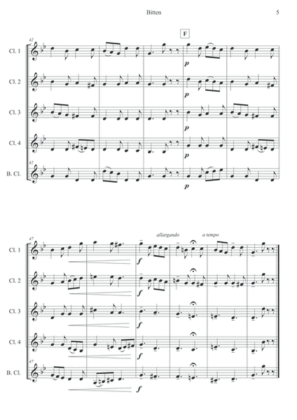 Bitten! Tarantella for Clarinet Ensemble image number null