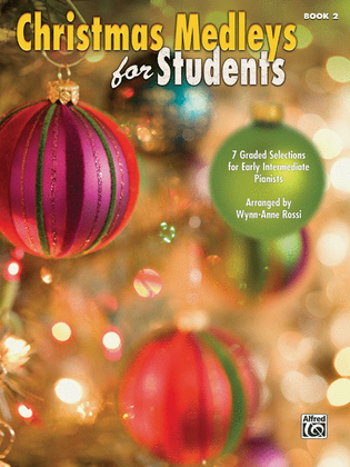 Book cover for Christmas Medleys for Students, Book 2