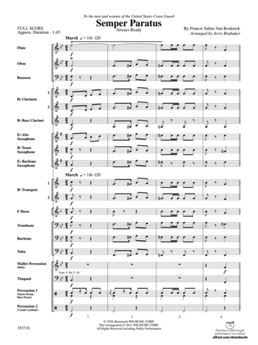 Semper Paratus Concert Band scores gallery preview page 2