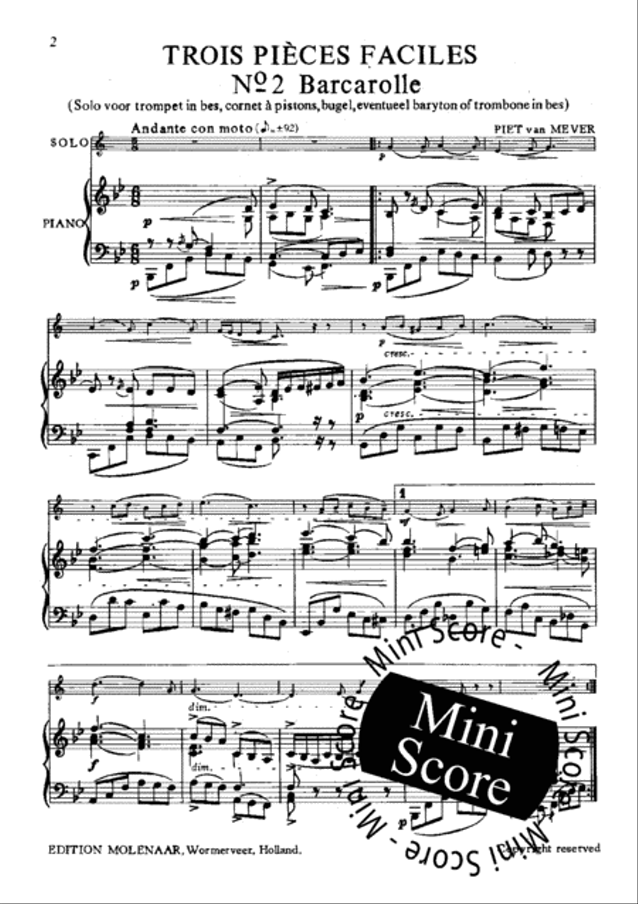 Trois Pieces Faciles Piano Accompaniment scores gallery preview page 4