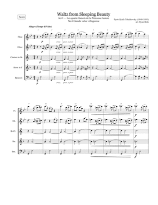 Waltz from Sleeping Beauty (for woodwind quintet)