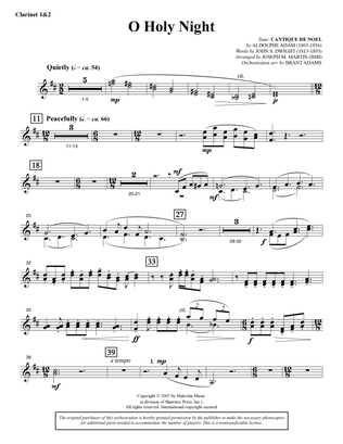 O Holy Night (from Carols For Choir And Congregation) - Bb Clarinet 1,2