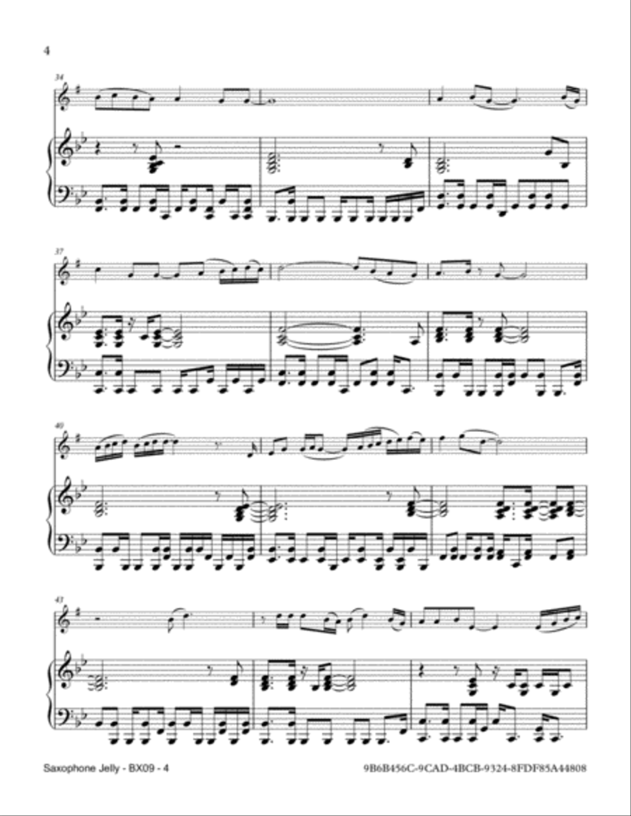 Saxophone Jelly Baritone Saxophone scores gallery preview page 4