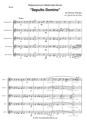 Sepulto Domino, ZWV 55:27 for clarinet ensemble or quintet