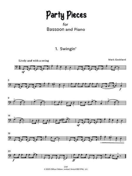 Party Pieces for Bassoon & Piano