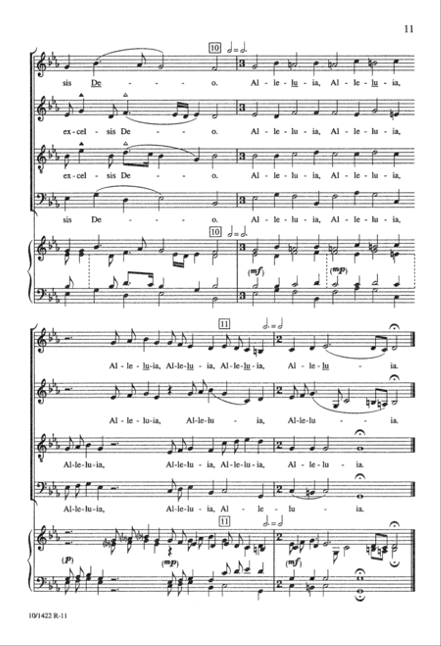 Hodie Christus Natus Est 4-Part scores gallery preview page 11