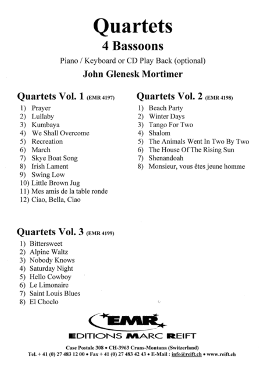 Quartets Volume 1 Bassoon Quartet scores gallery preview page 2