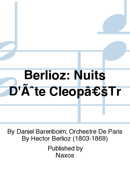Berlioz: Nuits D'Ãˆte Cleopâ€šTr