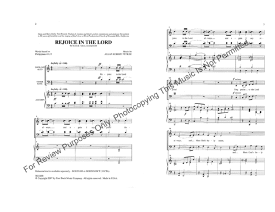 Rejoice in the Lord Choir scores gallery preview page 2