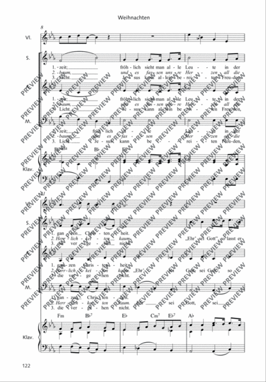 Welchen Jubel, welche Freude 3-Part scores gallery preview page 3