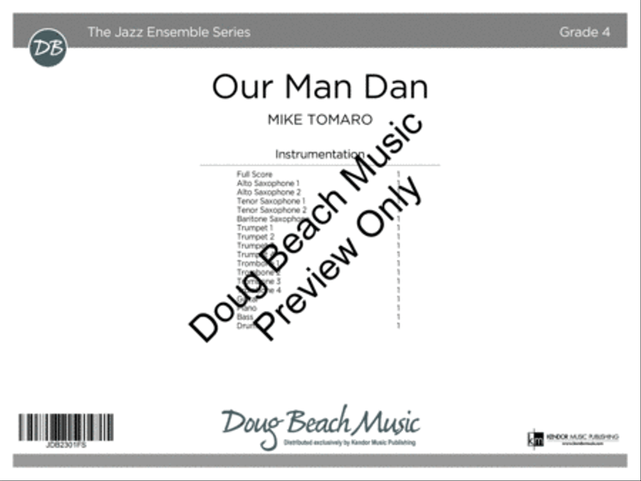 Our Man Dan (Score) Jazz Ensemble scores gallery preview page 2