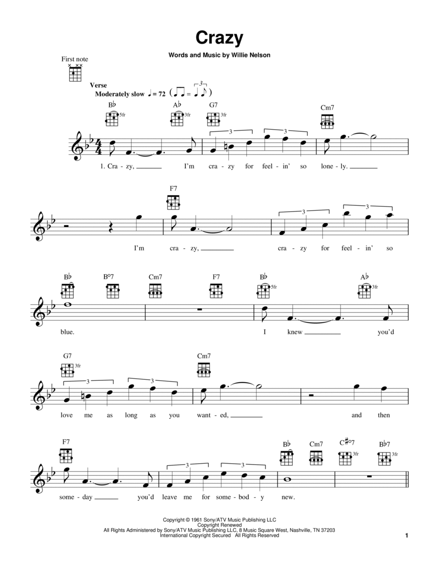 Crazy Crazy Ukulele scores gallery preview page 1