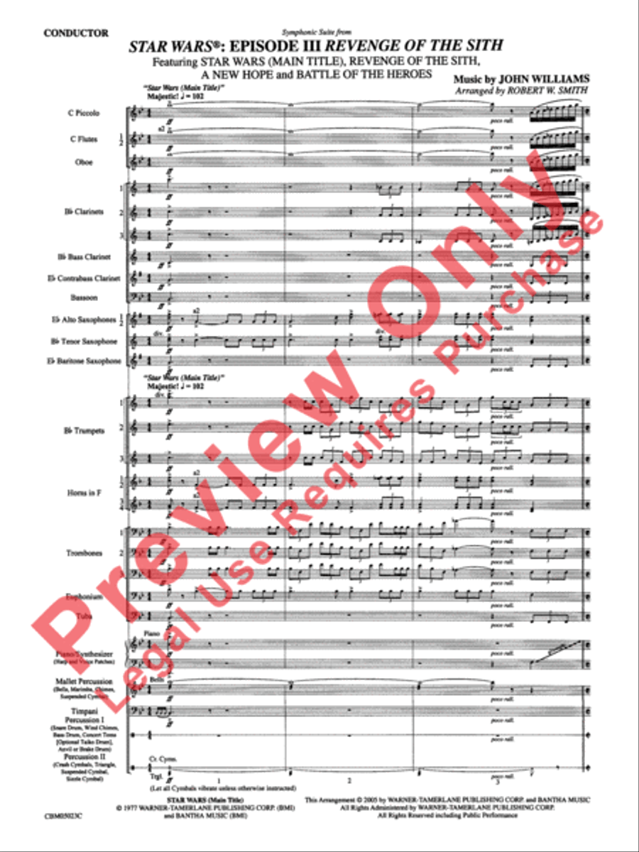 Symphonic Suite from Star Wars: Episode III Revenge of the Sith Concert Band scores gallery preview page 4