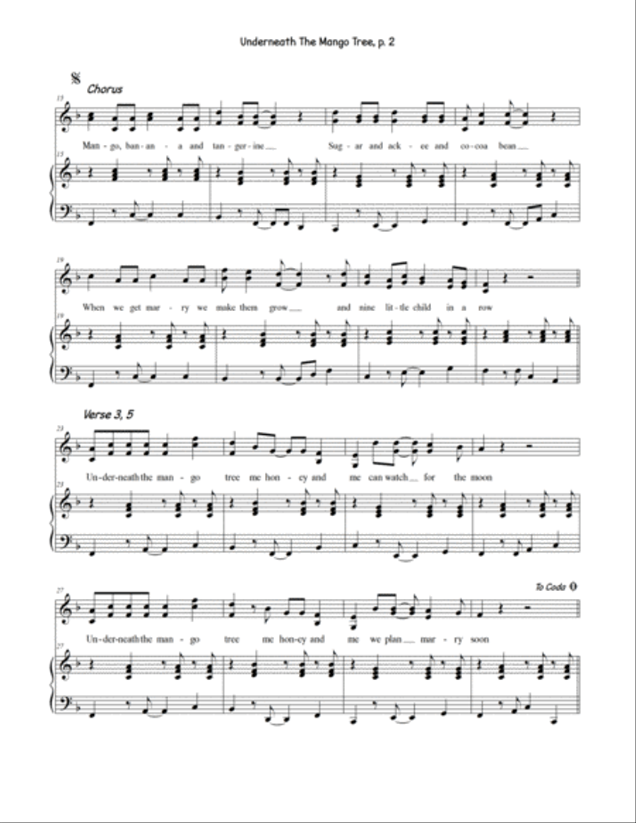 Underneath The Mango Tree Percussion Ensemble scores gallery preview page 3