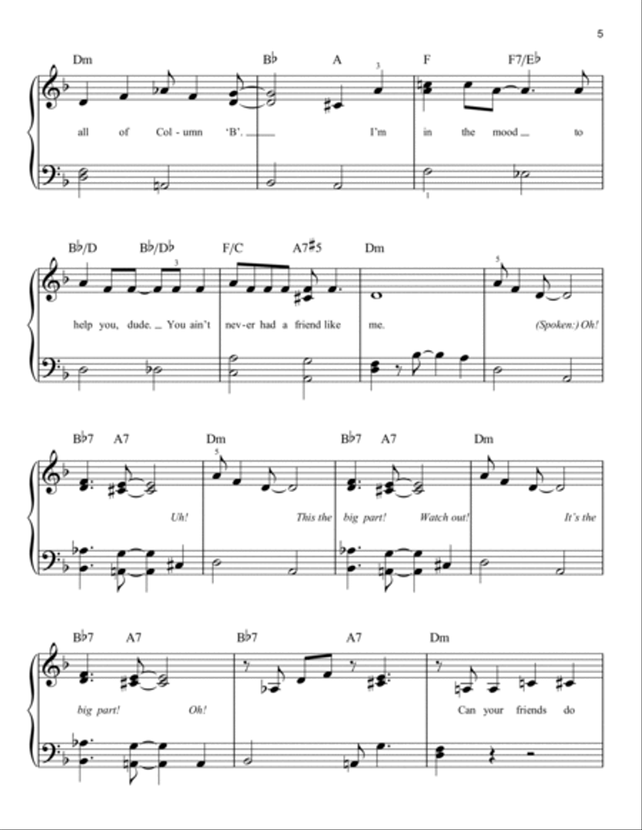 Friend Like Me (from Aladdin) (2019) Easy Piano scores gallery preview page 5