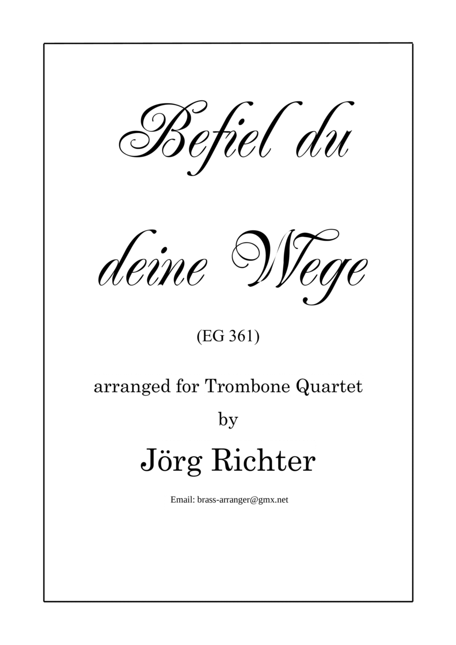 Befiel du deine Wege (EG 361) for Trombone Quartet Brass Quartet scores gallery preview page 1