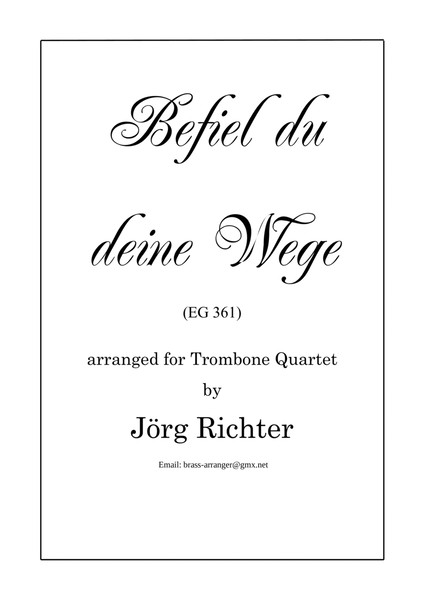 Befiel du deine Wege (EG 361) for Trombone Quartet image number null